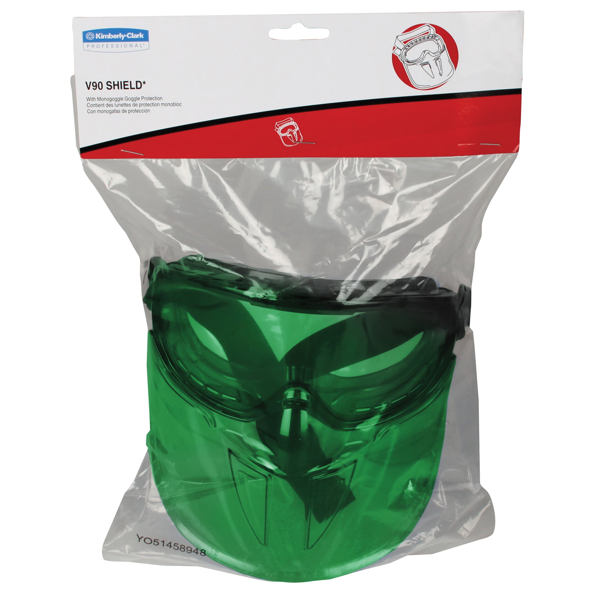 KLEENGUARD KleenGuard 18631 V90 Shield with Monogoggle XTR OTG Goggles Universal IRUV Shade 3.0