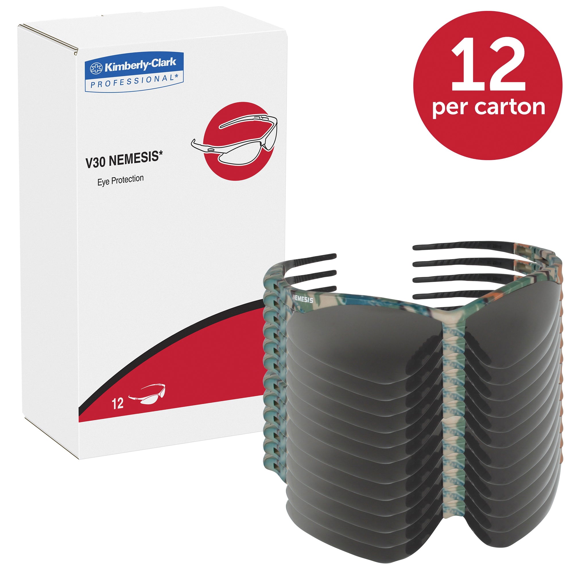 KLEENGUARD Kimberly Clark Global Safety 22609 V30 Nemesis Safety Glasses Smoke Lens