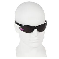 Kimberly Clark Global Safety 22516 V60 Nemesis RX Bi-Focal Lens Reader Safety Glasses With Neck Cord, +1.5 Diopter, Smoke Lens, Black