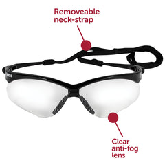 KleenGuard 25679 V30 Polycarbonate Black Framed Safety Glass in Smoke (Case of 12)