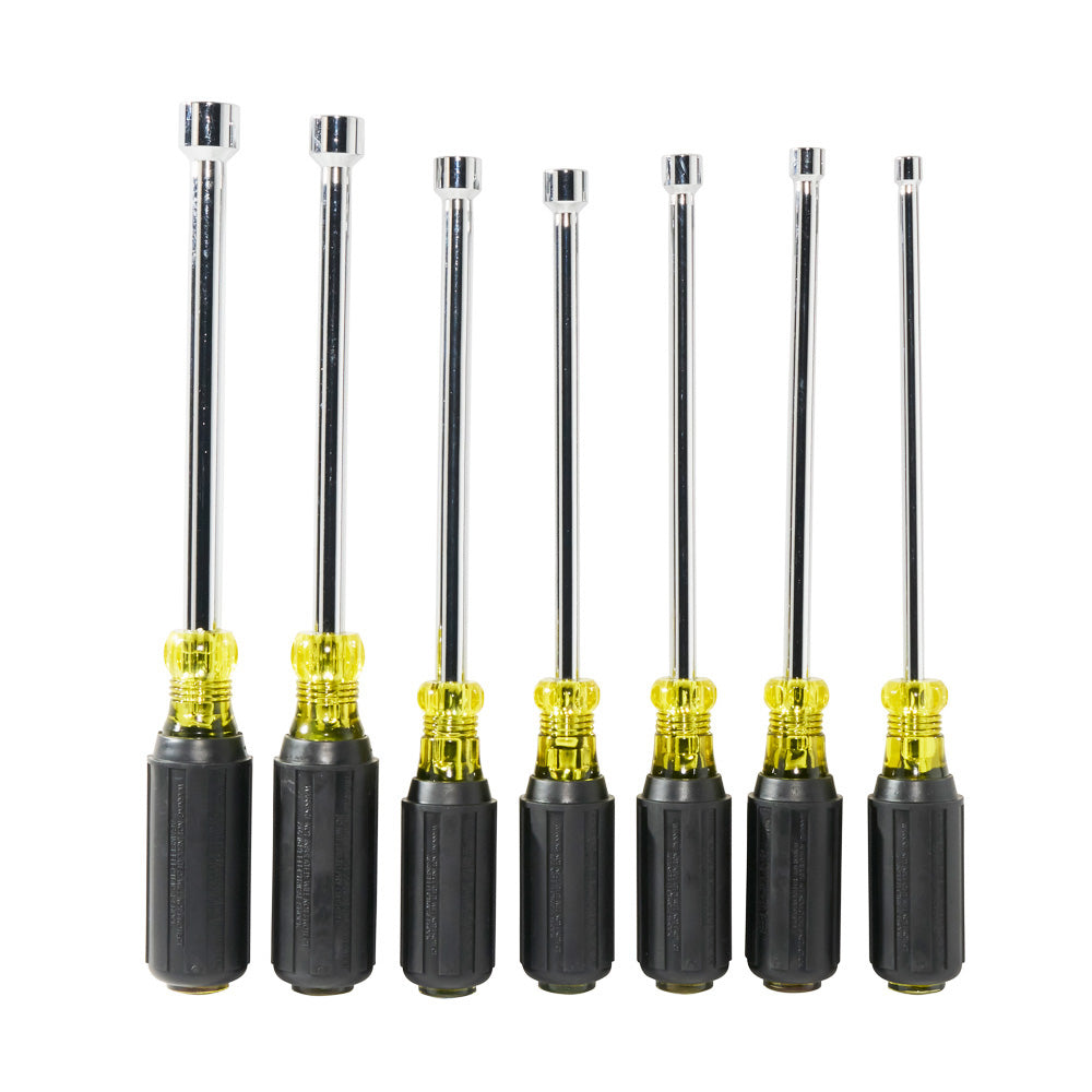 KLEIN TOOLS Klein 647M Magnetic Nut Driver Set 6-Inch Shafts 7-Piece