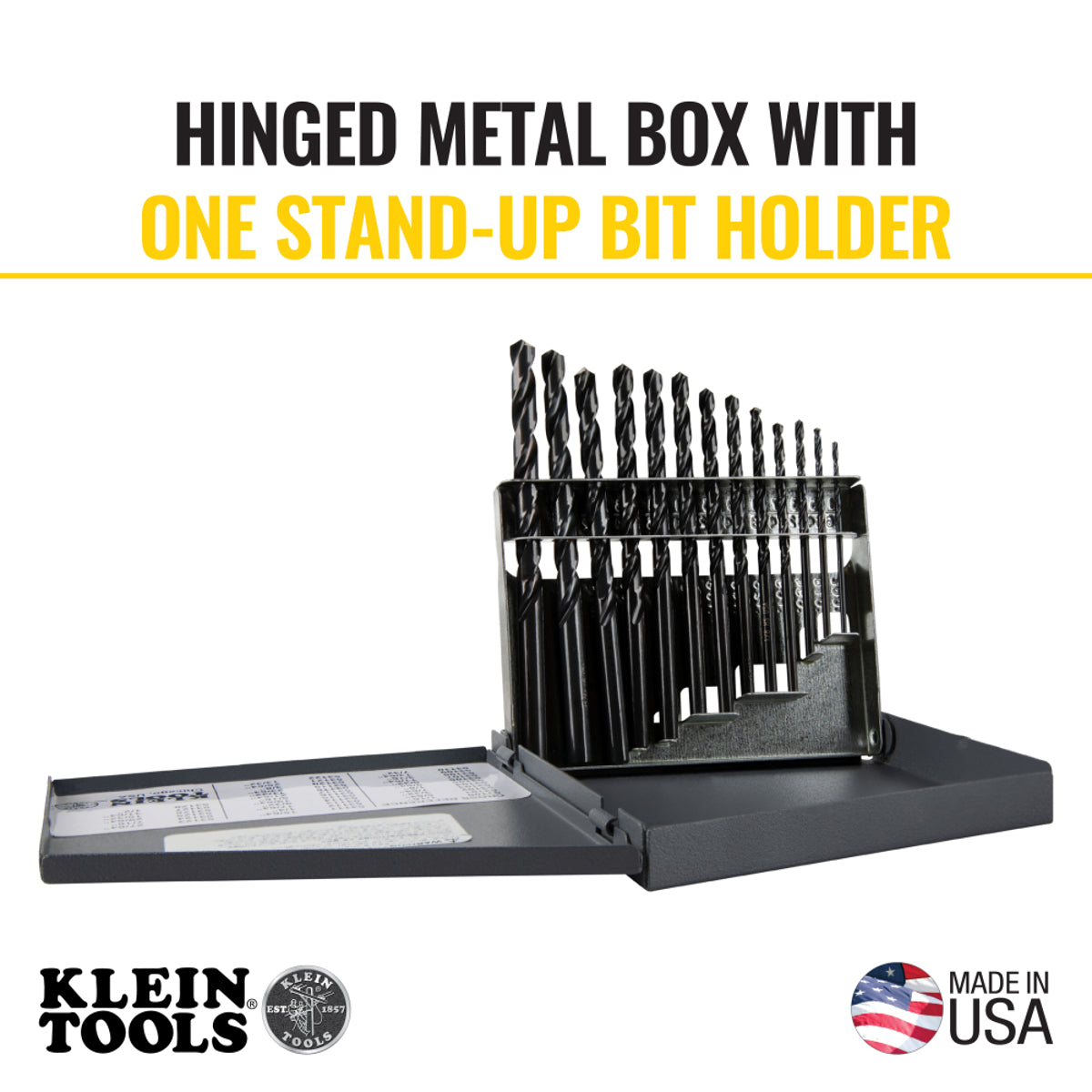 KLEIN TOOLS Klein Tools 53002 Regular-Point Drill-Bit Set 13-Piece
