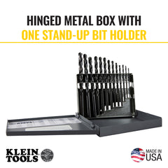 Klein Tools 53002 Regular-Point Drill-Bit Set 13-Piece