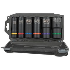 KLEIN TOOLS Klein Tools 66060 2-in-1 Impact Socket Set, 6 Point, 6 Piece