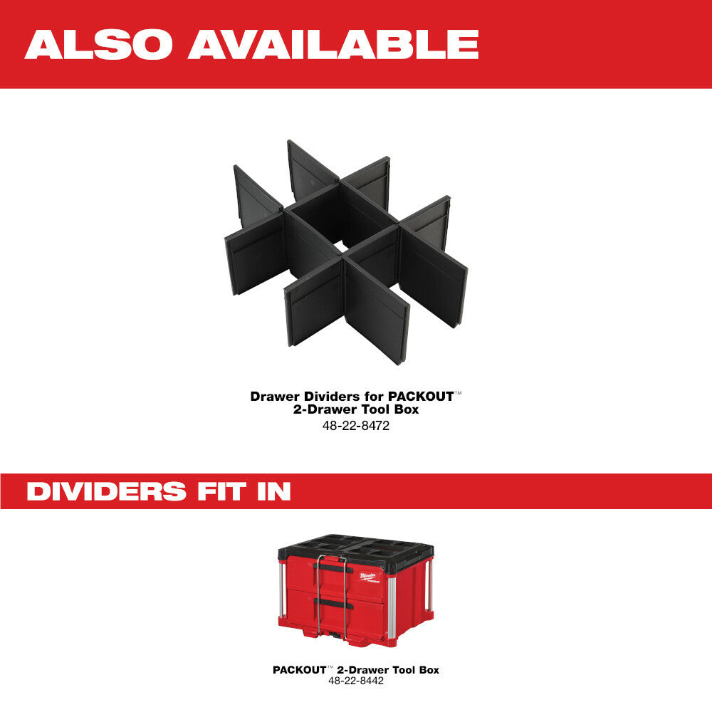 MILWAUKEE Milwaukee 48-22-8442 PACKOUT 2-Drawer Tool Box