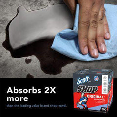 Scott 75190 Original Multi-Purpose Shop Towel Blue (Box of 200 Sheets, Case of 8 Boxes)