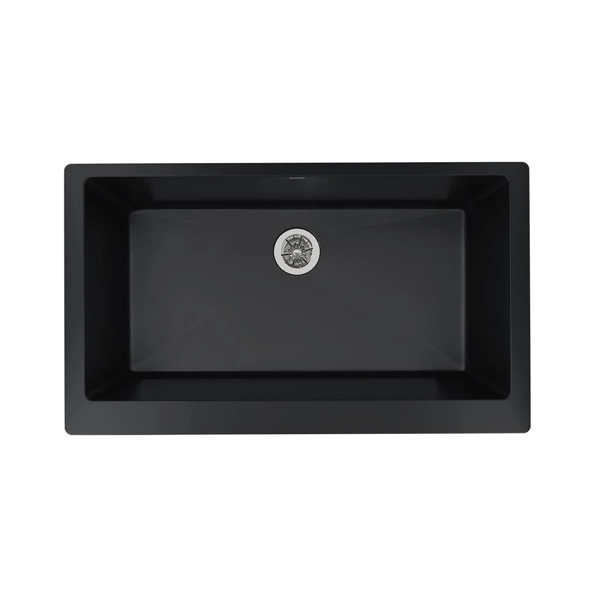 ELKAY Elkay ELXUFP3620CA0 Quartz Luxe 35-7/8 x 20-15/16 x 9 Single Bowl Farmhouse Sink with Perfect Drain, Caviar