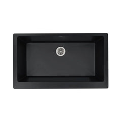 ELKAY Elkay ELXUFP3620CA0 Quartz Luxe 35-7/8 x 20-15/16 x 9 Single Bowl Farmhouse Sink with Perfect Drain, Caviar