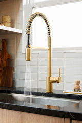 MOEN Moen 5923BG Align Brushed Gold One Handle Pulldown Kitchen Faucet