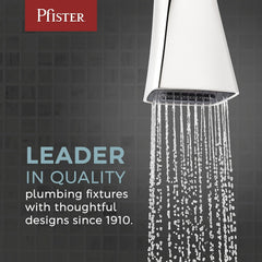 PFISTER Pfister R89-0600 Pfirst Modern 1-Handle Shower Trim Only Less Showerhead Polished Chrome