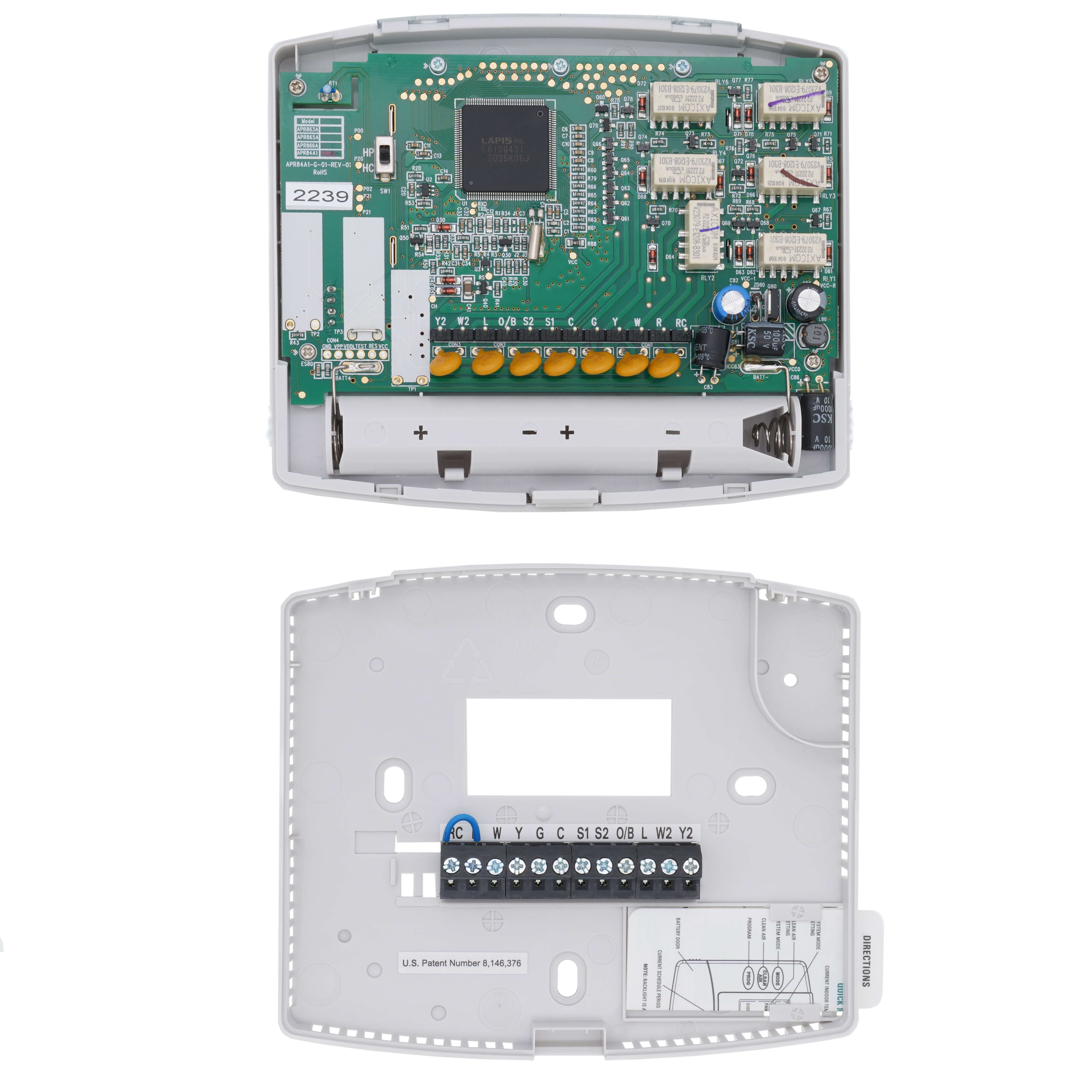 APRILAIRE Research Products/Aprilaire 8476 Universal Programmable Thermostat w/ Event-Based Air Cleaning (5/2 or 5/1/1 Day)