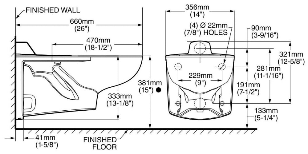 AMERICAN STANDARD American Standard 2634.101.020 Toilet Bowl 1.1 to 1.6 GPF