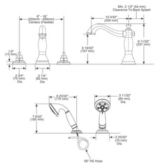 DELTA FAUCET Delta Faucet T4797-CZ-LHP Cassidy Roman Tub Faucet with Handshower Trim Only