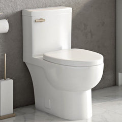 ICERA C-3250.01 Compact Elongated Toilet Bowl with Seat 1.28 GPF