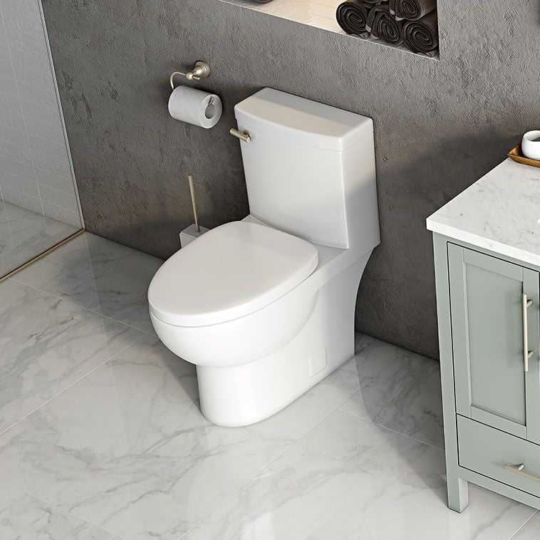 ICERA ICERA C-3250.01 Compact Elongated Toilet Bowl with Seat 1.28 GPF