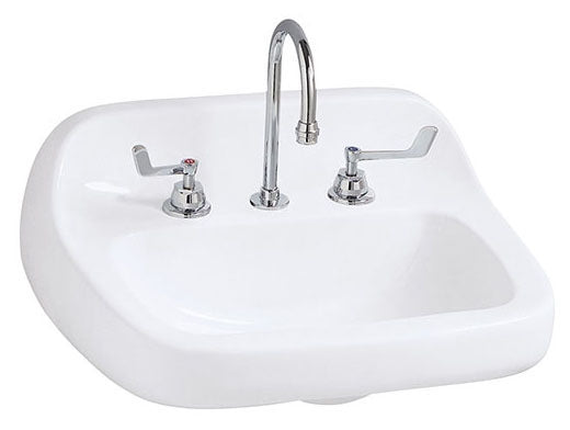 MANSFIELD PLUMBING Mansfield Plumbing 2018HBNS-WHITE Bathroom Sink 22 x 18-1/8 x 12 High Back Wall Mount