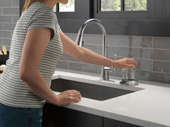 DELTA FAUCET Delta Faucet GR250-AR 1-1/2 H, 2-1/2 x 1-1/8 Spout, 1.2 GPM, Arctic Stainless, Lead-Free, 1-Hole, Glass Rinser for Kitchen Faucet