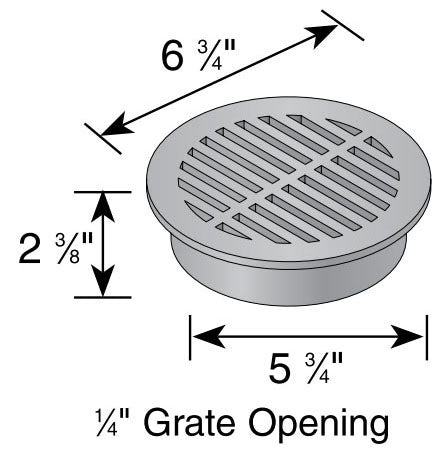 NDS NDS 50 6 In. Round Grate Drain Cover