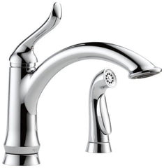 DELTA FAUCET Delta Faucet 4453-DST Linden Single Handle Kitchen Faucet with Spray