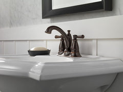 DELTA FAUCET Delta Faucet 2593-RBMPU-DST: Traditional Two Handle Centerset Bathroom Faucet