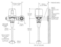 DELTA FAUCET Delta Faucet 81T231BTA Flush Valve Battery Operated 3/4 Inch