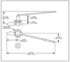 DELTA FAUCET Delta Faucet 75060-PB Polished Brass Universal Front Mount Toilet Tank Lever