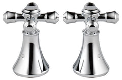 DELTA FAUCET Delta Faucet H695 Chrome Plated Brass 2-Cross Handle Roman Tub Faucet Handle Set