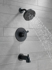 DELTA FAUCET Delta Faucet T17459-BL Trinsic One Handle Bathtub & Shower Faucet Matte Black Trim Only