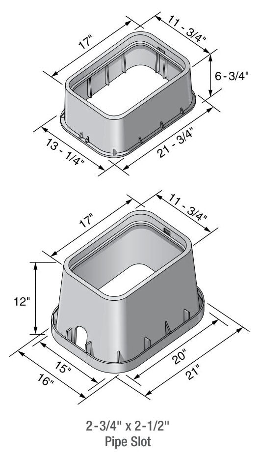 NDS NDS 113BC 14 x 19 Standard Series Irrigation Control Valve Box (Black Box/Green Cover)