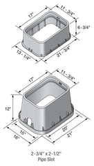 NDS 113BC 14 x 19 Standard Series Irrigation Control Valve Box (Black Box/Green Cover)