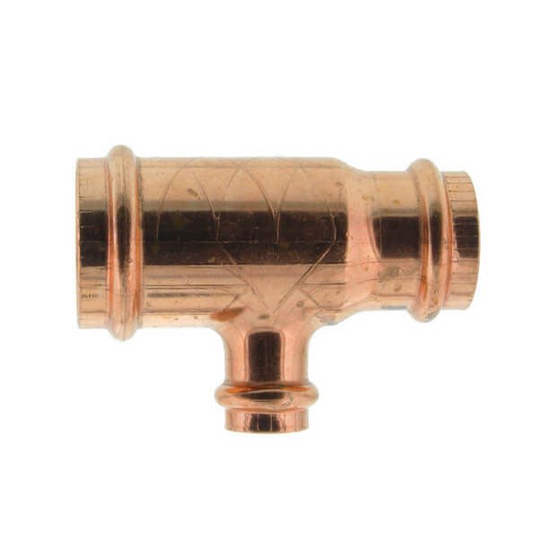 VIEGA Viega 22238 ProPress, Press Tee, 1-1/4 Inch x 1 Inch x 1/2 Inch, Press x Press x Press