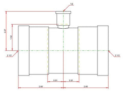 Viega 22303 2-1/2 x 2-1/2 x 1/2 ProPress XL-C Copper Tee