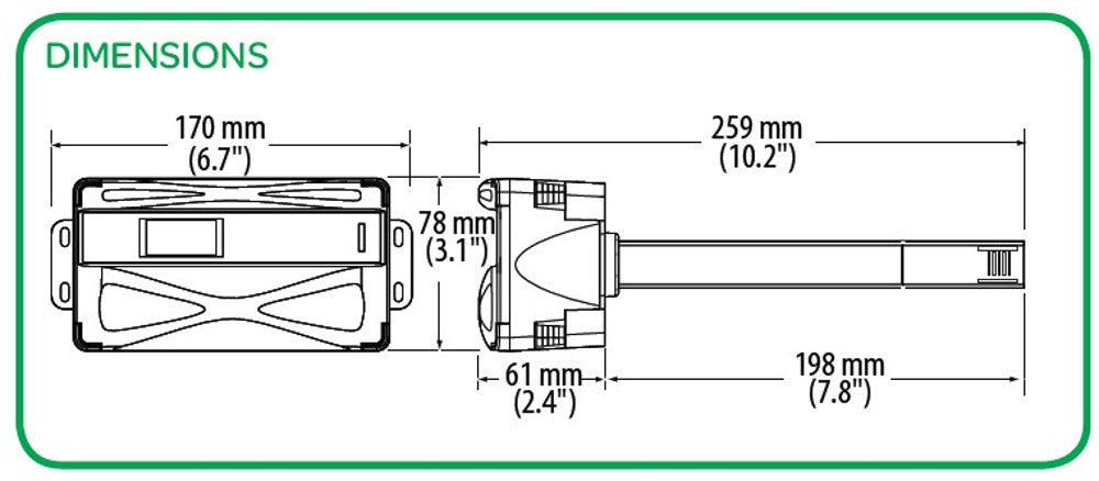 SCHNEIDER ELECTRIC Schneider Electric SCD210-D-H CO2 Transmitter Power Duct