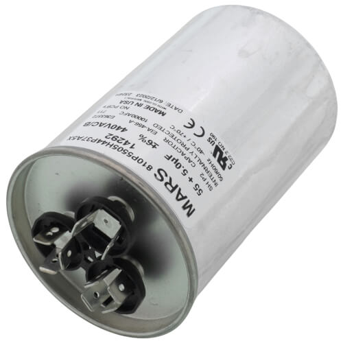 MARS MARS 14292 55/5 MFD Round Run Capacitor (440/370V)