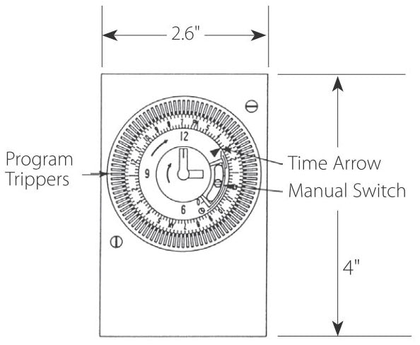 TACO Taco 265-1 24 Hour Analog Timer w/ Dust Cover