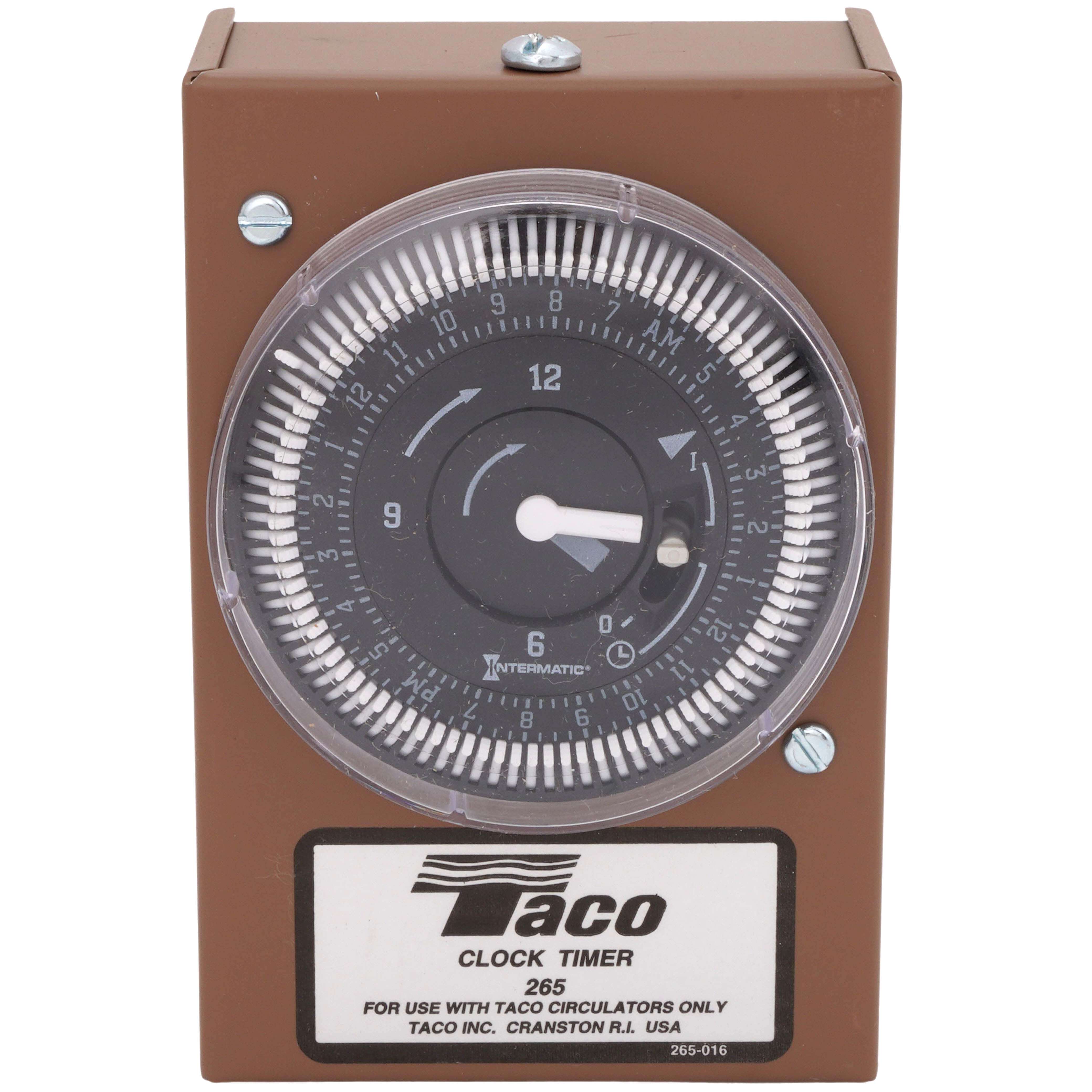 TACO Taco 265-1 24 Hour Analog Timer w/ Dust Cover