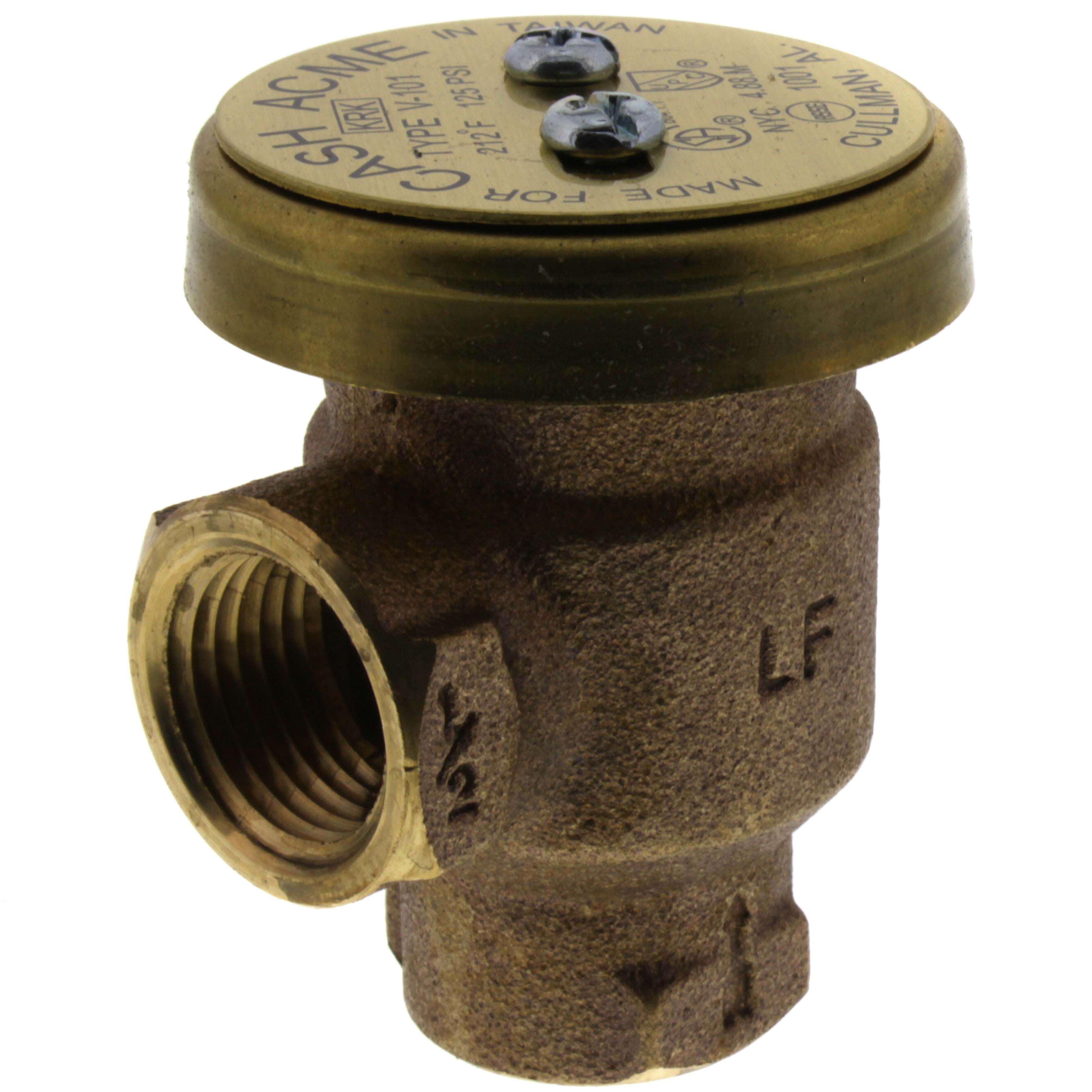 CASH-ACME Cash Acme 17383-0000LF V-101 1/2-Inch Brass Anti-Siphon Vacuum Breaker, Lead Free
