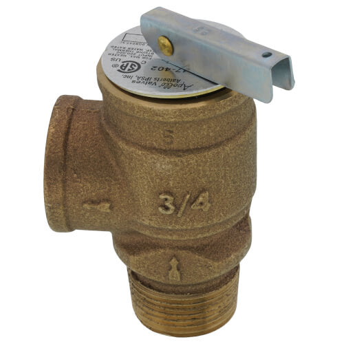 APOLLO VALVES Apollo Valves 17-402-03 Safety Relief Valve 3/4 Inch 125 PSI 791000 BTU Bronze