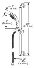 DELTA FAUCET Delta Faucet 51501WH Fundamentals Single-Setting Slide Bar Hand Shower