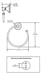DELTA FAUCET Delta Faucet 79746-PN Cassidy Towel Ring Brilliance Polished Nickel