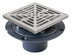 SIOUX CHIEF Sioux Chief 821-200PSQ Shower Pan Drain PVC Ring & Strainer Square 2 Inch