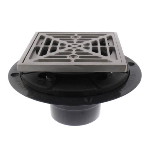 SIOUX CHIEF Sioux Chief 821-200PSQ Shower Pan Drain PVC Ring & Strainer Square 2 Inch