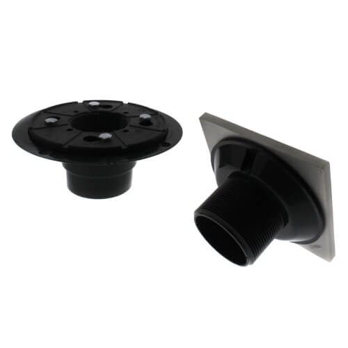 SIOUX CHIEF Sioux Chief 821-200PSQ Shower Pan Drain PVC Ring & Strainer Square 2 Inch