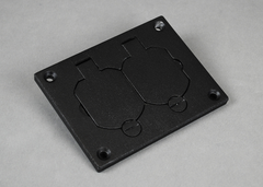 LEGRAND Legrand 828R-TCAL-BK Wiremold Omnibox Rectangular Black Duplex Cover Plate