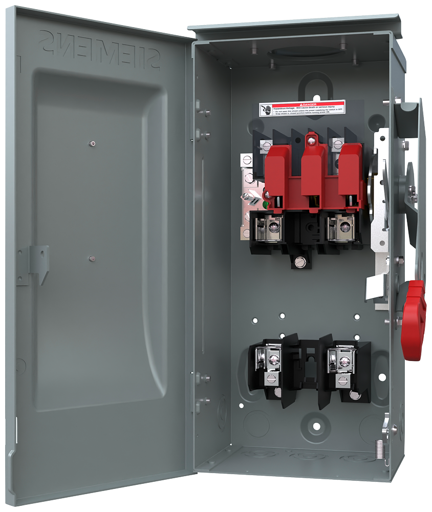 SIEMENS Siemens HF222N 240 VAC/250 VDC 60 Amp 2-Pole 3-Wire NEMA 1 Heavy Duty Fusible Safety Switch