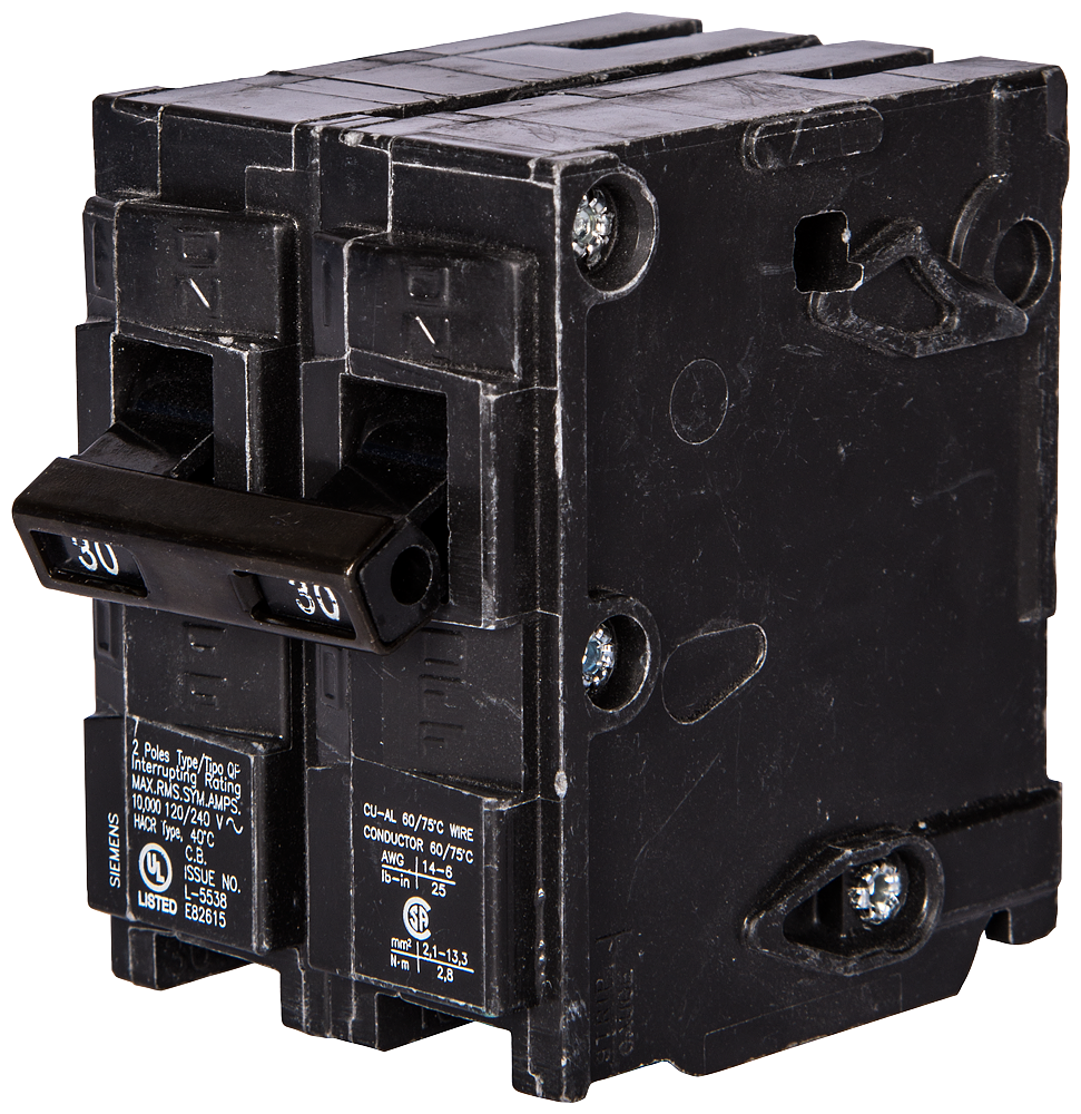 SIEMENS Siemens Q230H 2-Pole 30 Amp 120/240 VAC 22 kA Common Trip Circuit Breaker