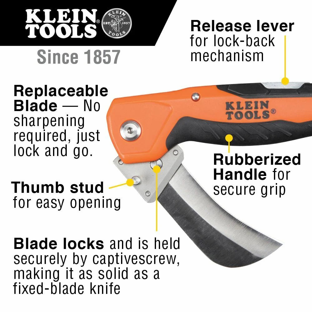 KLEIN TOOLS Klein Tools 44218 Cable Skinning Utility Knife w/Replaceable Blade