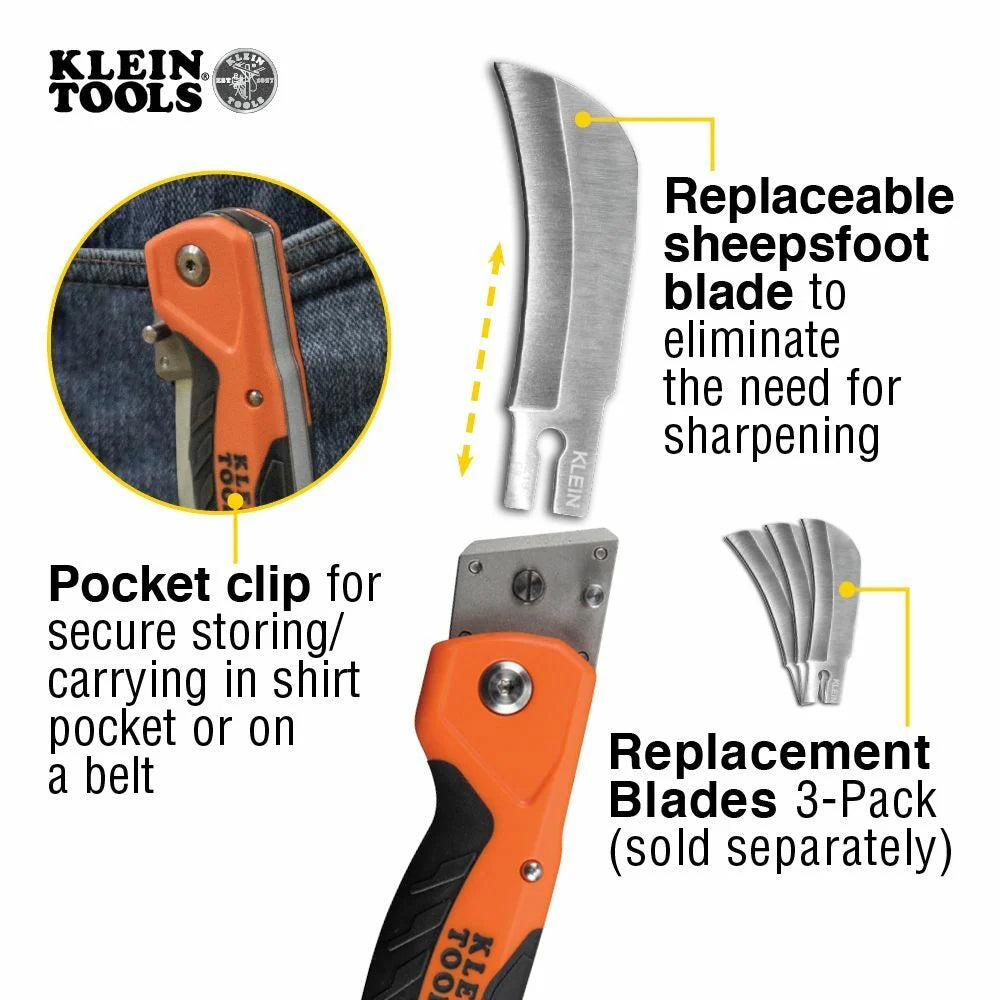 KLEIN TOOLS Klein Tools 44218 Cable Skinning Utility Knife w/Replaceable Blade