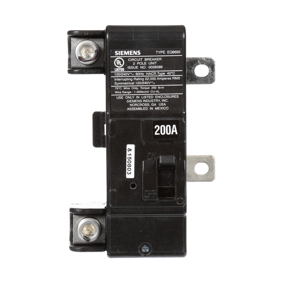 SIEMENS Siemens MBK200A Breaker Ckt Main 277/480VAC 200A 22KA 2