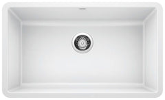 BLANCO BLANCO 440150 Precis 32 x 19 in No Hole Granite Composite Single Bowl Undermount Kitchen Sink White